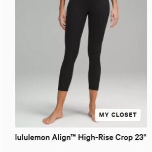 Lululemon Black High-Rise Crop Leggings